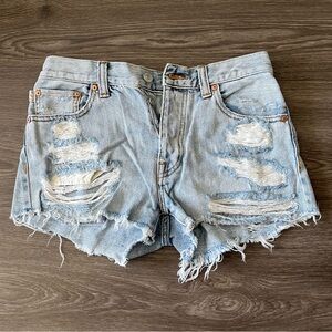 Talula Ripped Denim Shorts Size 25
